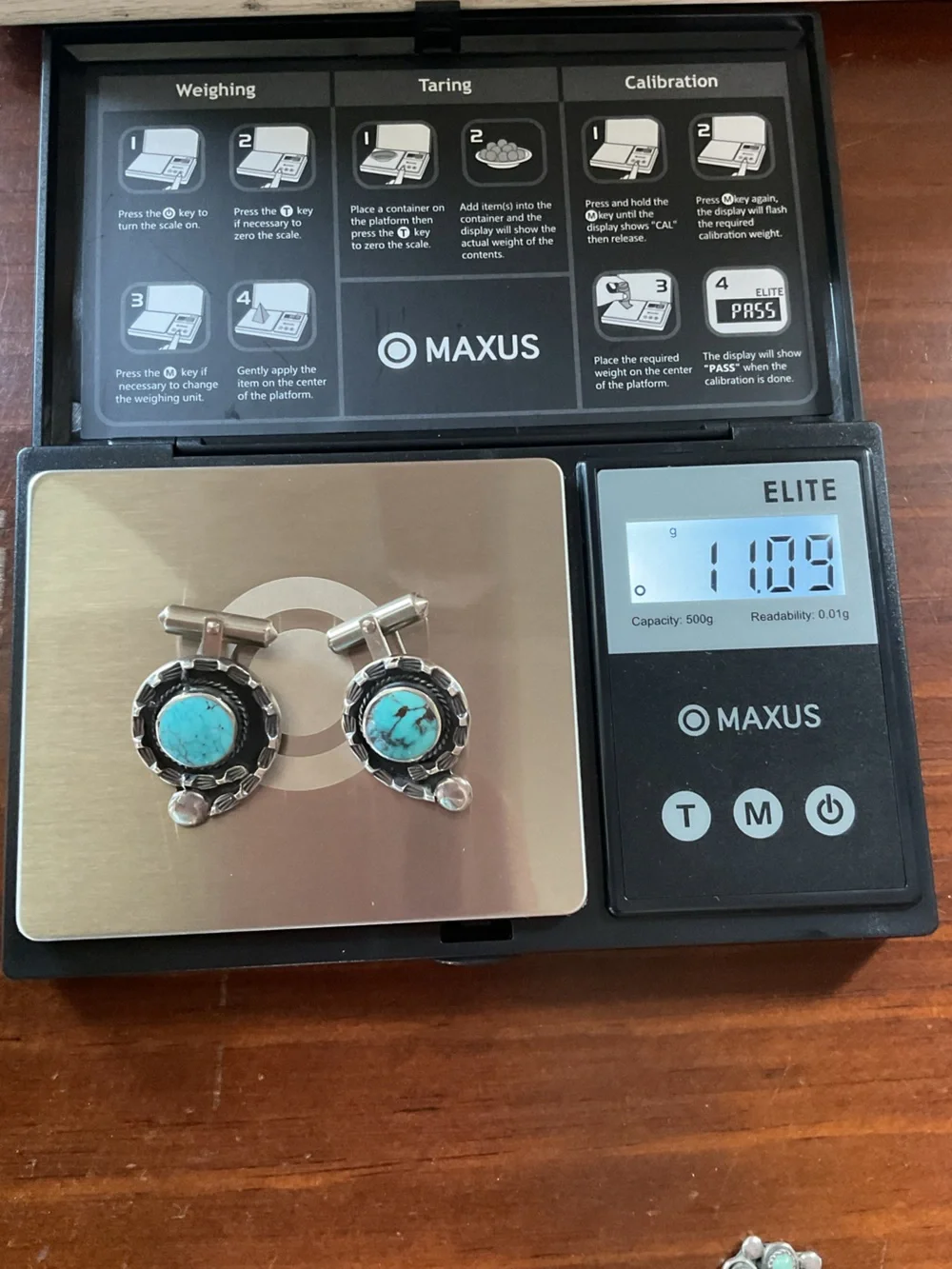Vintage Sterling Turquoise Native American CuffLinks